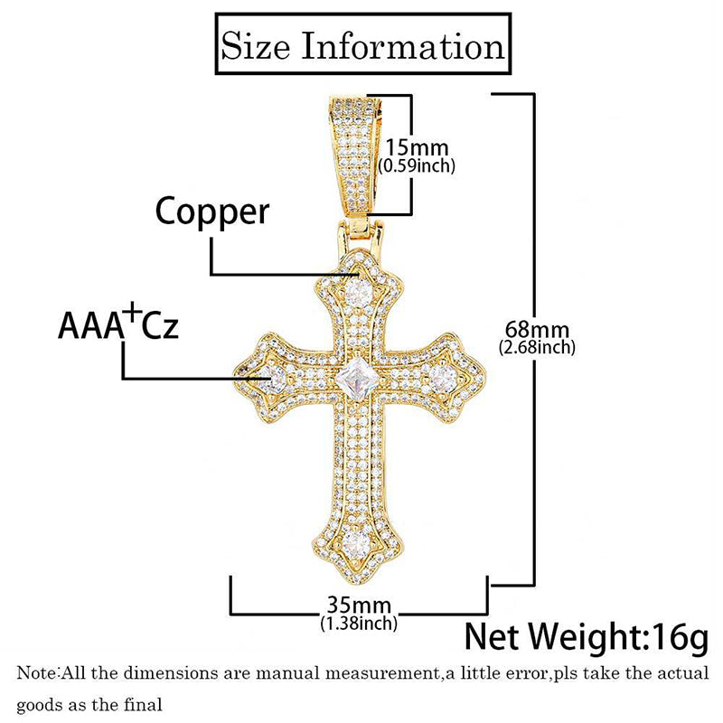 14K Gold Plated Cross Pendant Necklace – Faith Meets Luxury