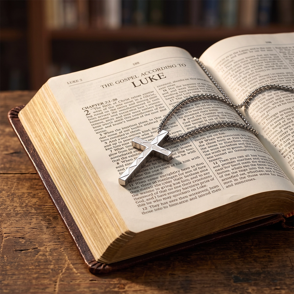 Joshua 1:9 Cross Necklace