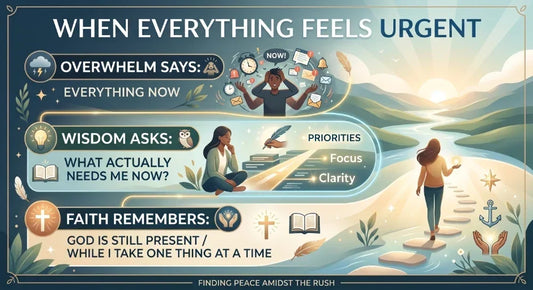 Christian reminder to identify what truly needs attention when everything feels urgent.