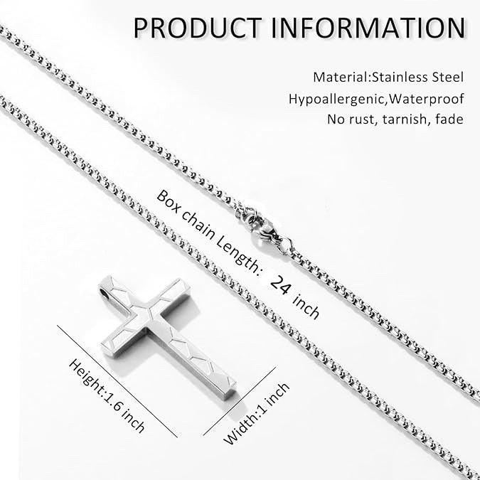 Joshua 1:9 Cross Necklace