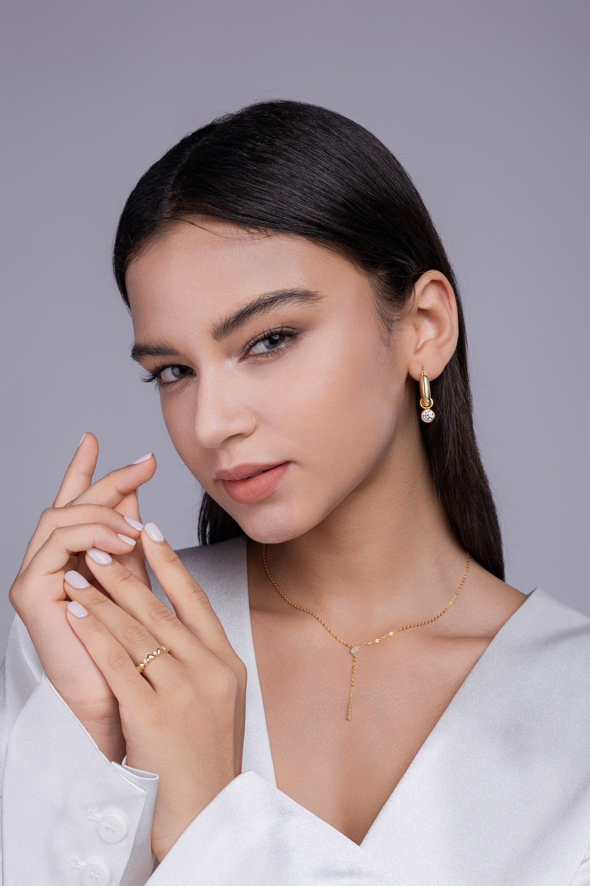 Star Convergence - A Fashionable And Trendy Necklace Pendant Diamond Jewelry Necklace Set With Moissanite S925 Sterling Silver And Gold Plating