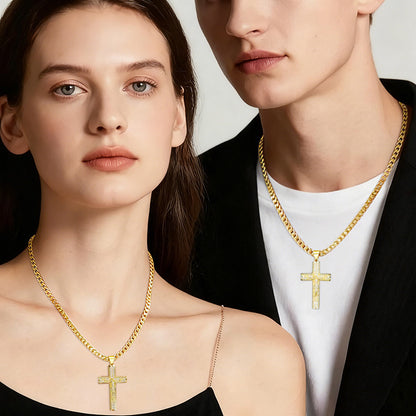 14K GOLD-PLATED FAITH CROSS NECKLACE