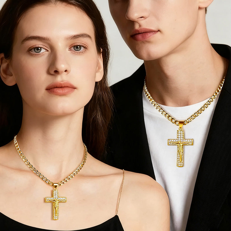 14K Gold-Plated Cross Necklace