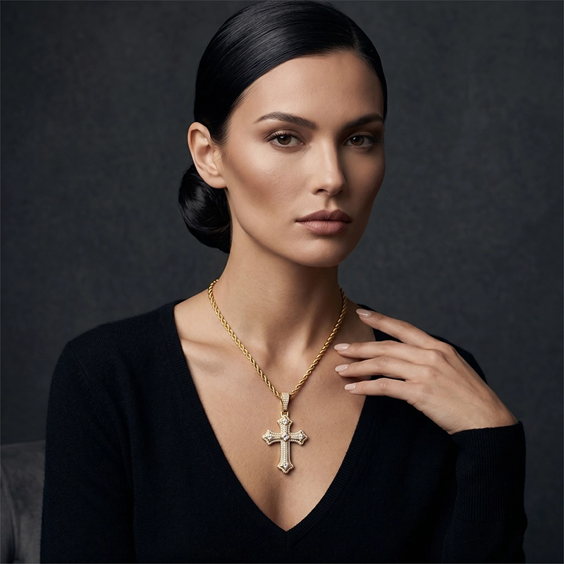 “Anchor” Classic Cross Pendant Necklace