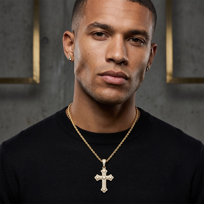 “Anchor” Classic Cross Pendant Necklace