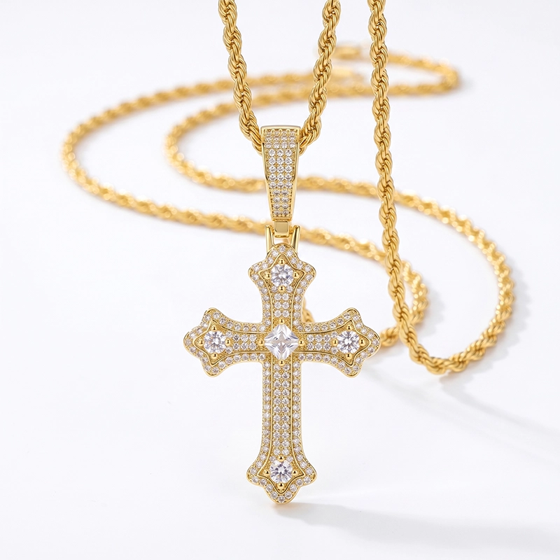 “Anchor” Classic Cross Pendant Necklace