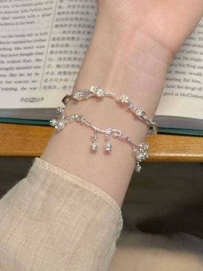 S925 Silver Lucky Flower and Wealth Tree Bracelet
