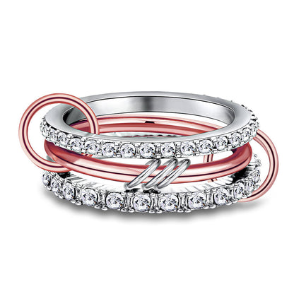 Copper Diamond Ring Ring Fashion