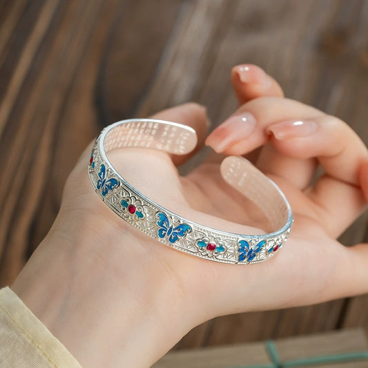 Harmony Bangle - Feng Shui Blessed Sterling Silver Bracelet for Luck & Protection