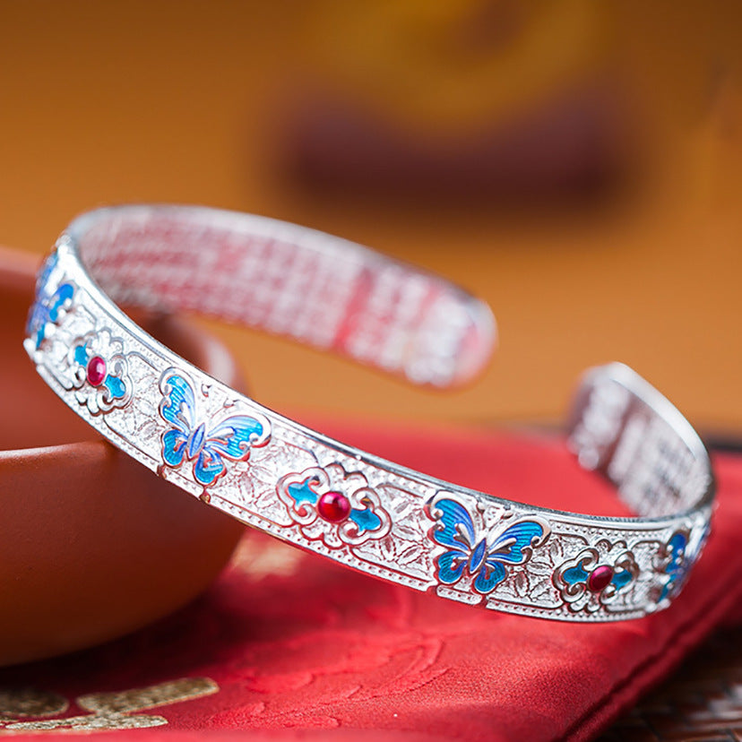 Harmony Bangle - Feng Shui Blessed Sterling Silver Bracelet for Luck & Protection