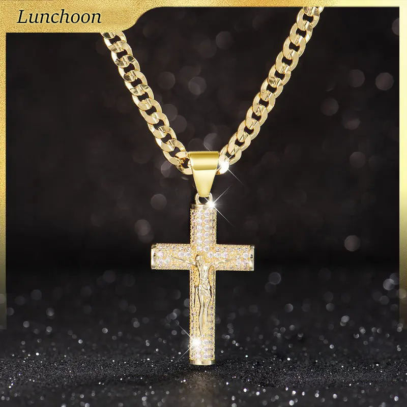 14K Gold-Plated Cross Necklace