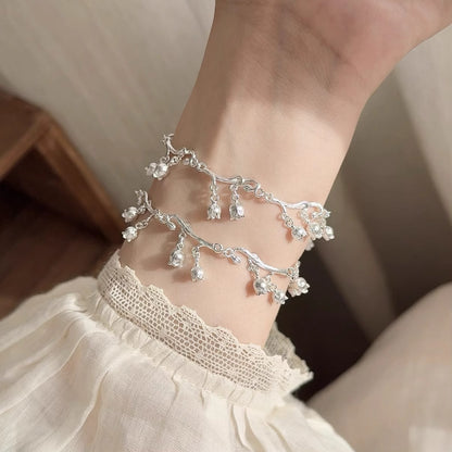 S925 Silver Lucky Flower and Wealth Tree Bracelet