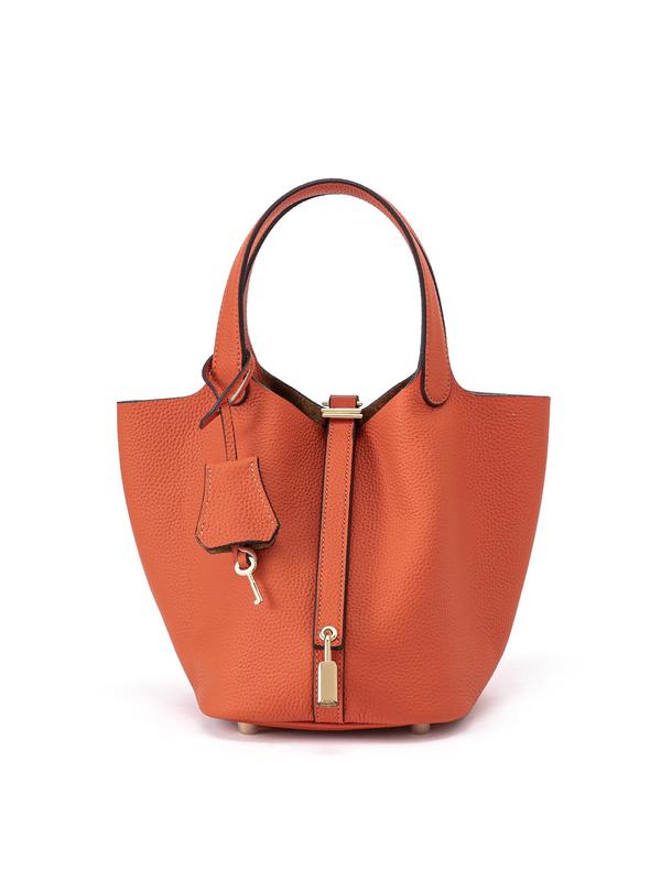 Women’s Fashionable Cowhide Handbag with Pouch – Versatile & Trendy for Daily Use