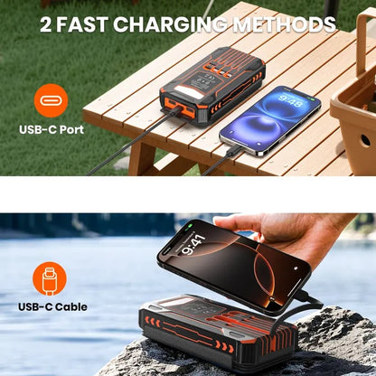 ⚡Outdoor Foldable Solar Large Capacity Charger Mobile Power Bank