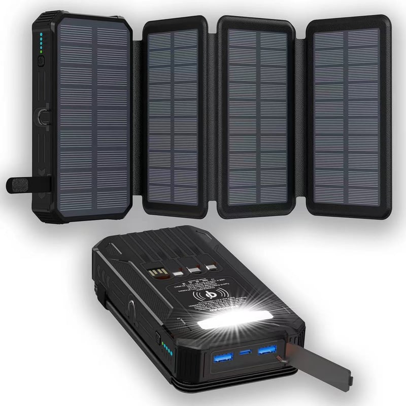 ⚡Outdoor Foldable Solar Large Capacity Charger Mobile Power Bank