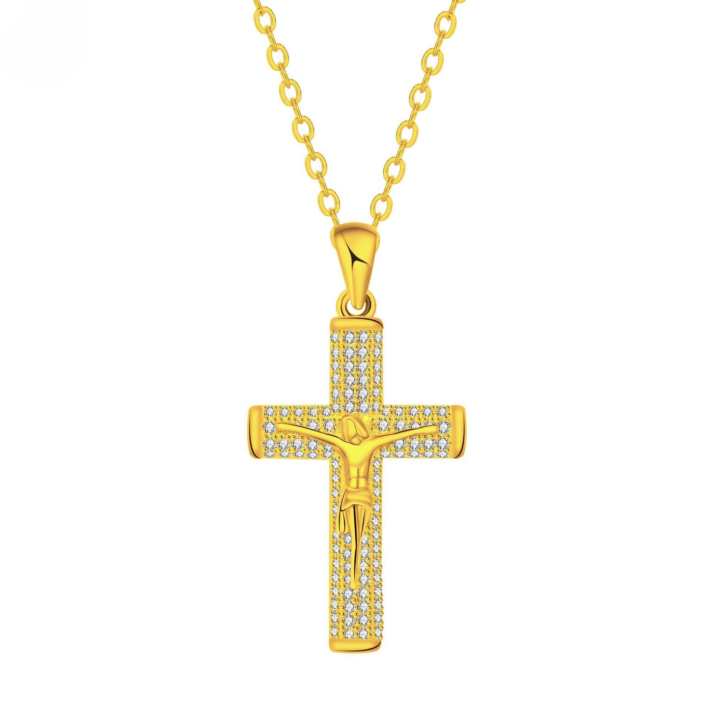 14K Gold-Plated Cross Necklace