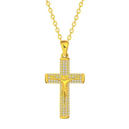 14K Gold-Plated Cross Necklace