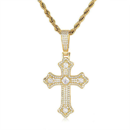 14K Gold Plated Cross Pendant Necklace – Faith Meets Luxury