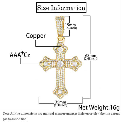 14K Gold Plated Cross Pendant Necklace – Faith Meets Luxury
