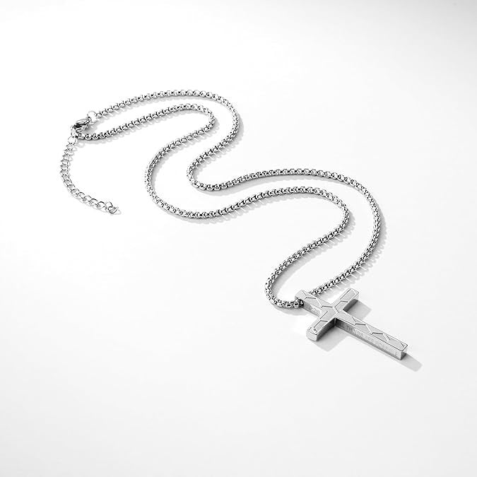 Joshua 1:9 Cross Necklace