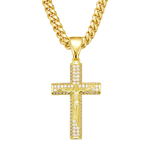 14K Gold-Plated Cross Necklace