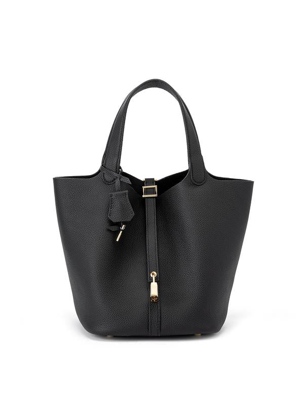 Women’s Fashionable Cowhide Handbag with Pouch – Versatile & Trendy for Daily Use