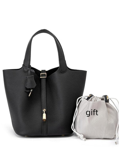 Women’s Fashionable Cowhide Handbag with Pouch – Versatile & Trendy for Daily Use