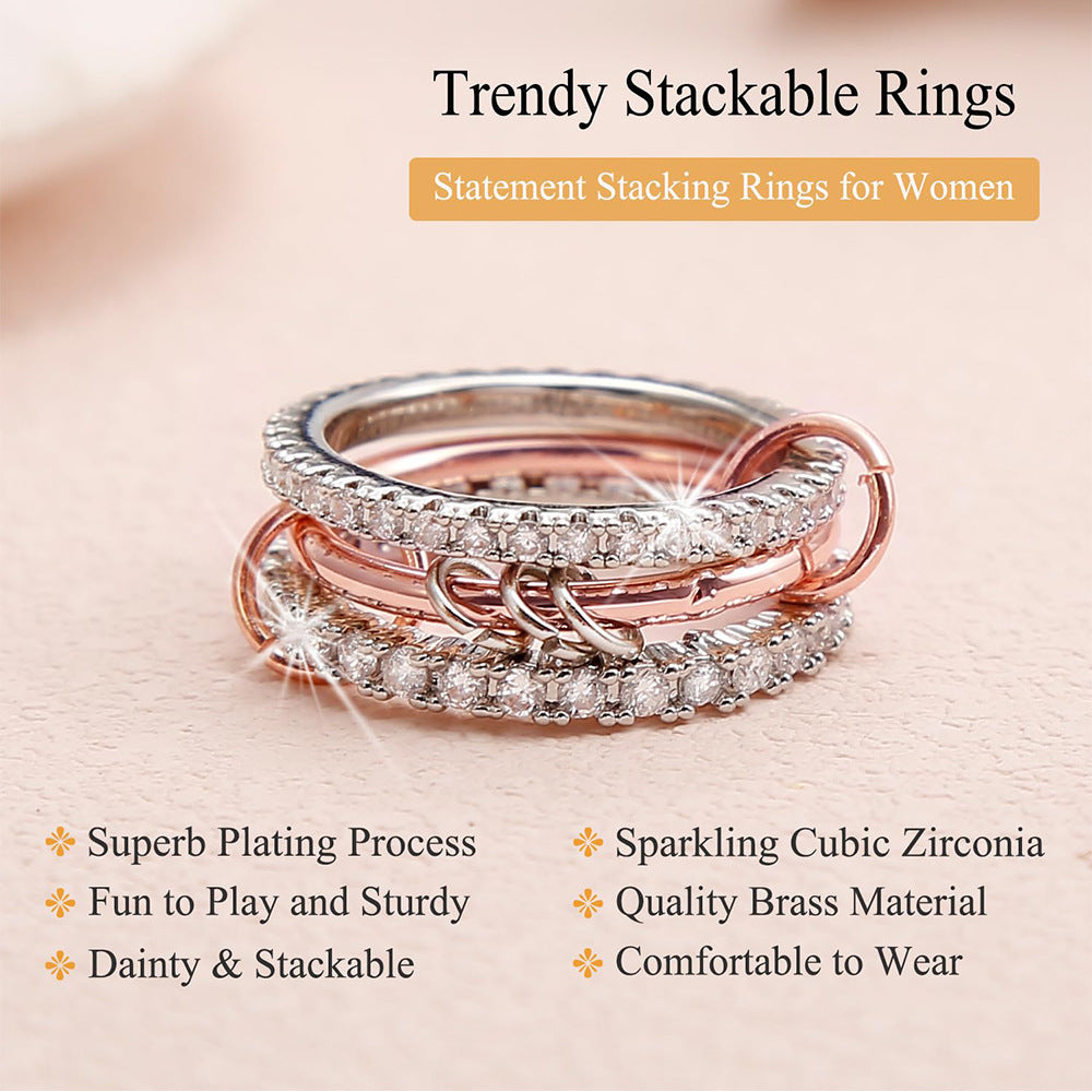 Copper Diamond Ring Ring Fashion