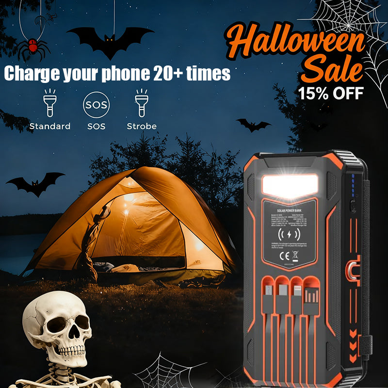 ⚡Outdoor Foldable Solar Large Capacity Charger Mobile Power Bank